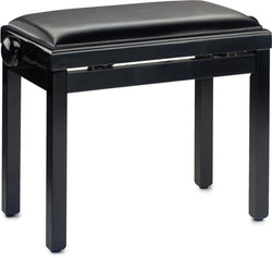 Pianobank Stagg PB39 zwart hoogglans, skai